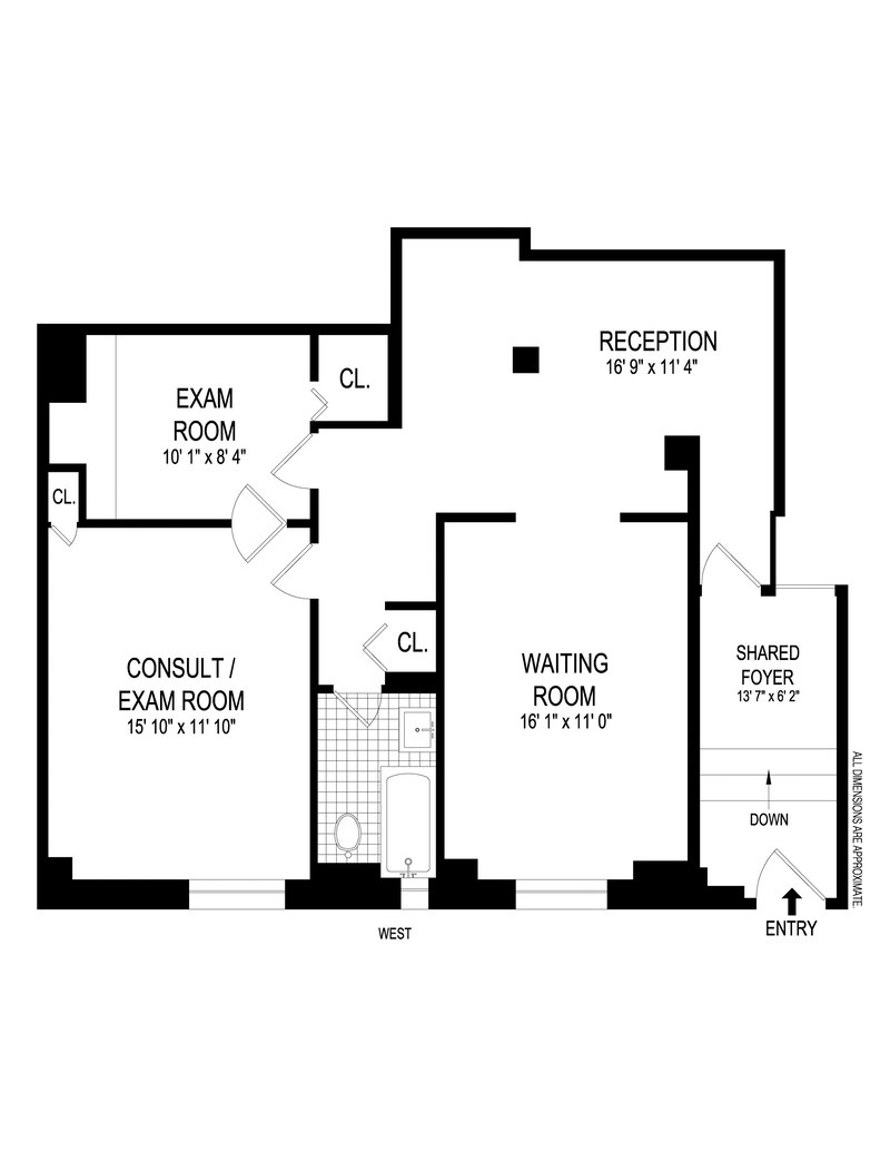 Floorplan for 1010 Fifth Avenue, 1N