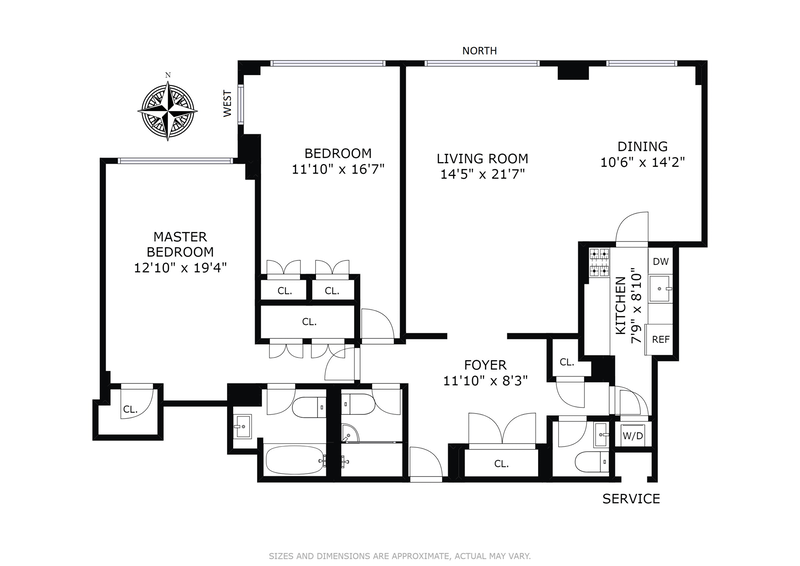 Floorplan for 650 Park Avenue, 12C