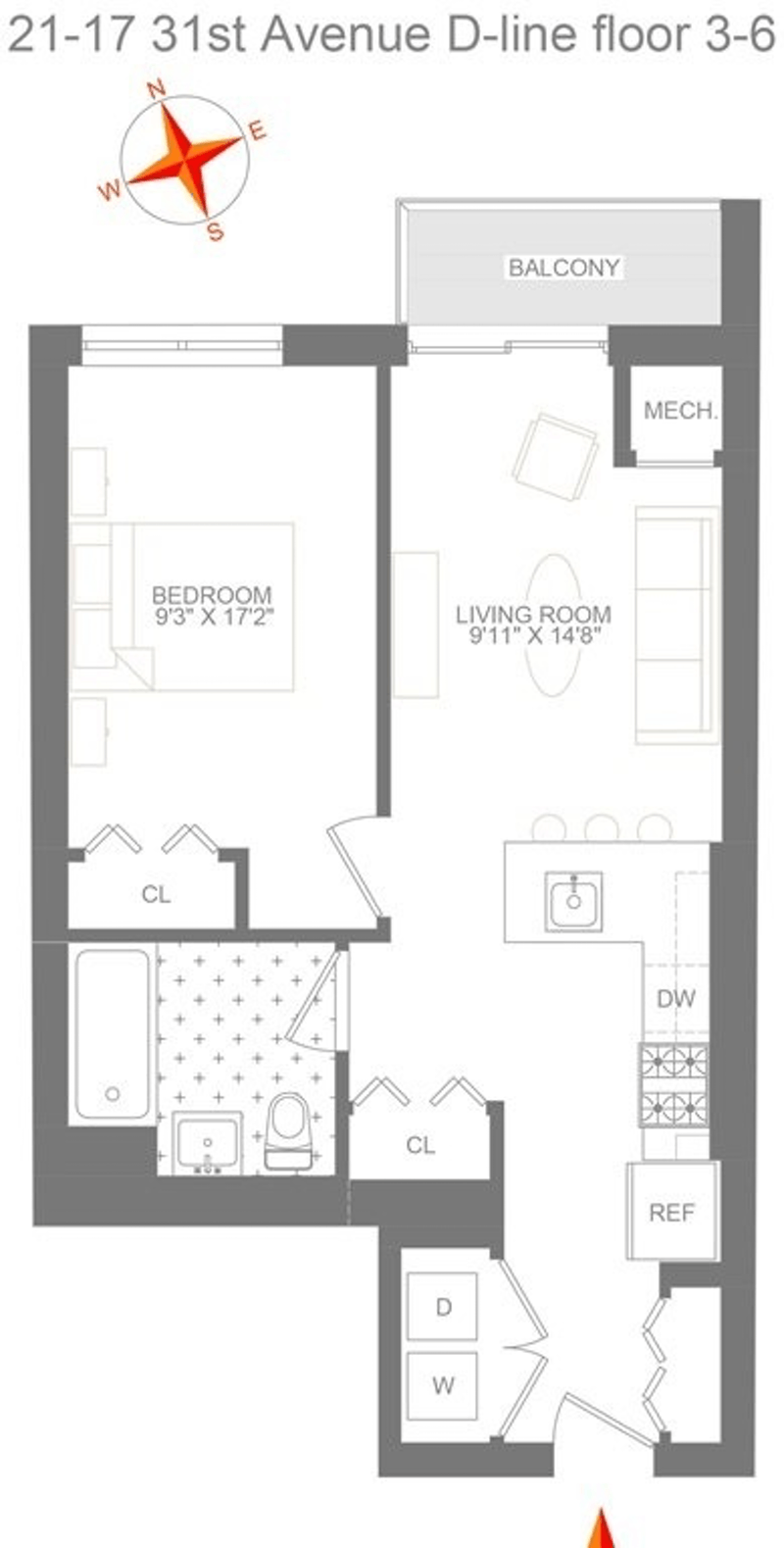 Floorplan for 21 -17 31st Ave, 3D