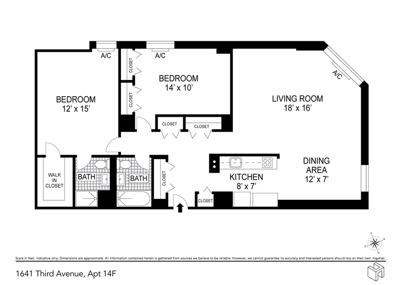 Floorplan for 1641 Third Avenue, 14F