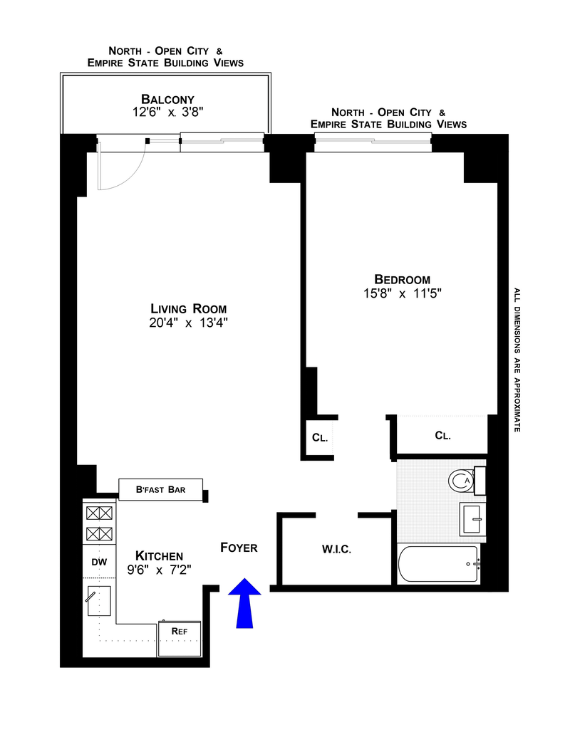 Floorplan for 22 West 15th Street, 14D