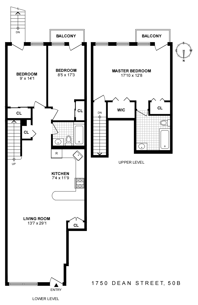 Floorplan for 1750 Dean St, 50B