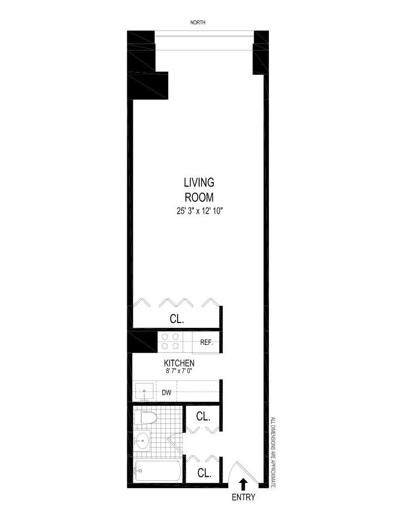 Floorplan for 310 East 46th Street, 21F