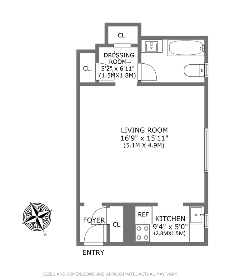 Floorplan for 245 East 37th Street, 5C