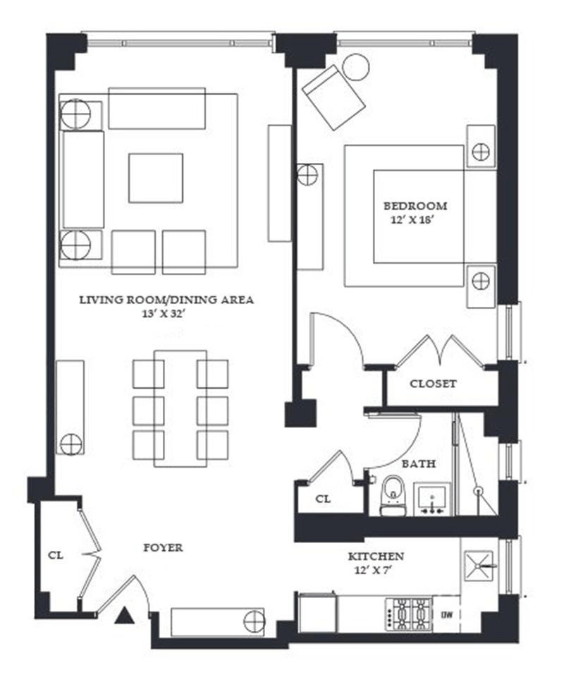 Floorplan for 211 East 51st Street, 5F