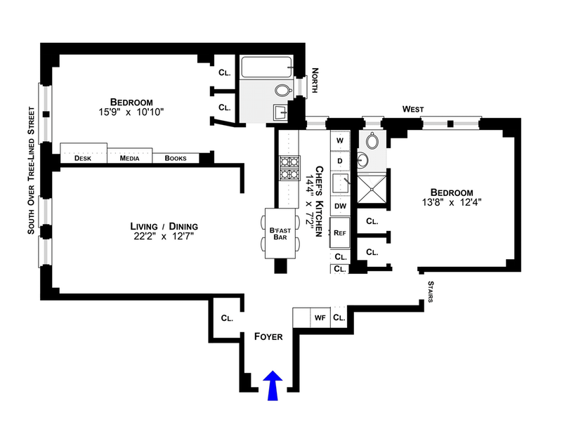 Floorplan for 139 West 82nd Street, 3F