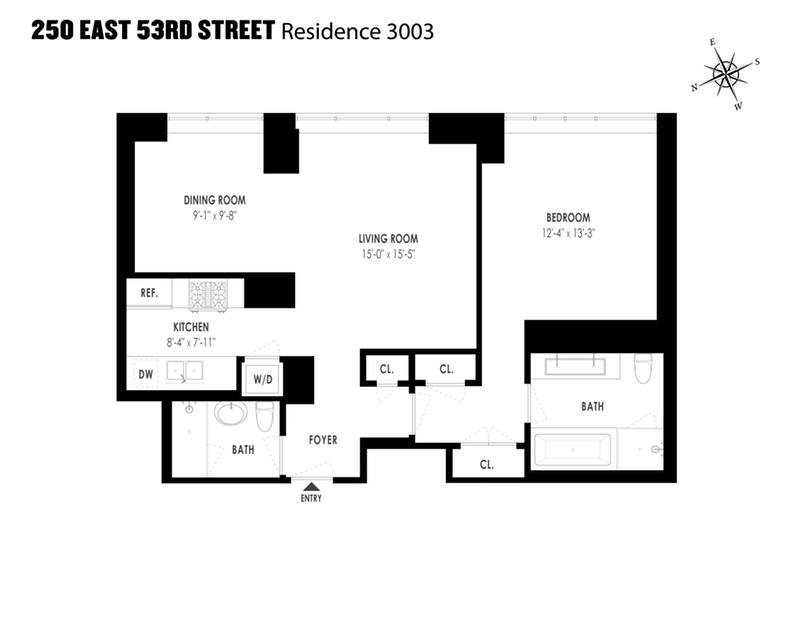 Floorplan for 250 East 53rd Street, 3003