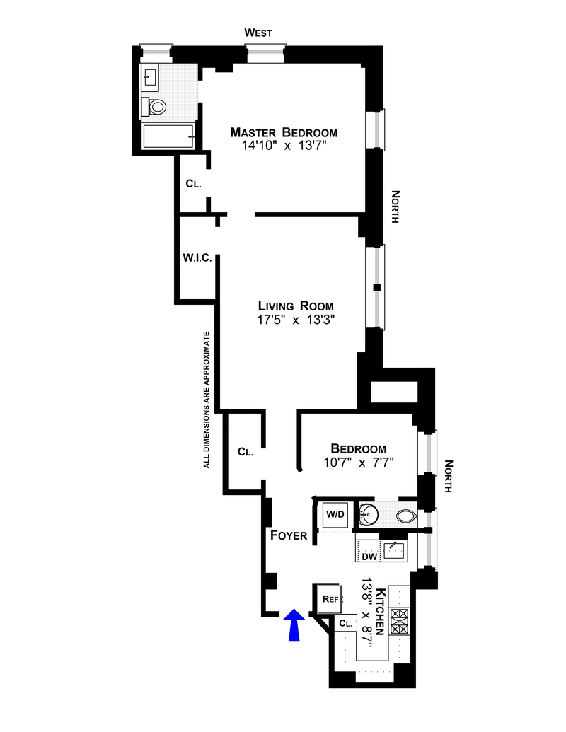 Floorplan for 505 West End Avenue