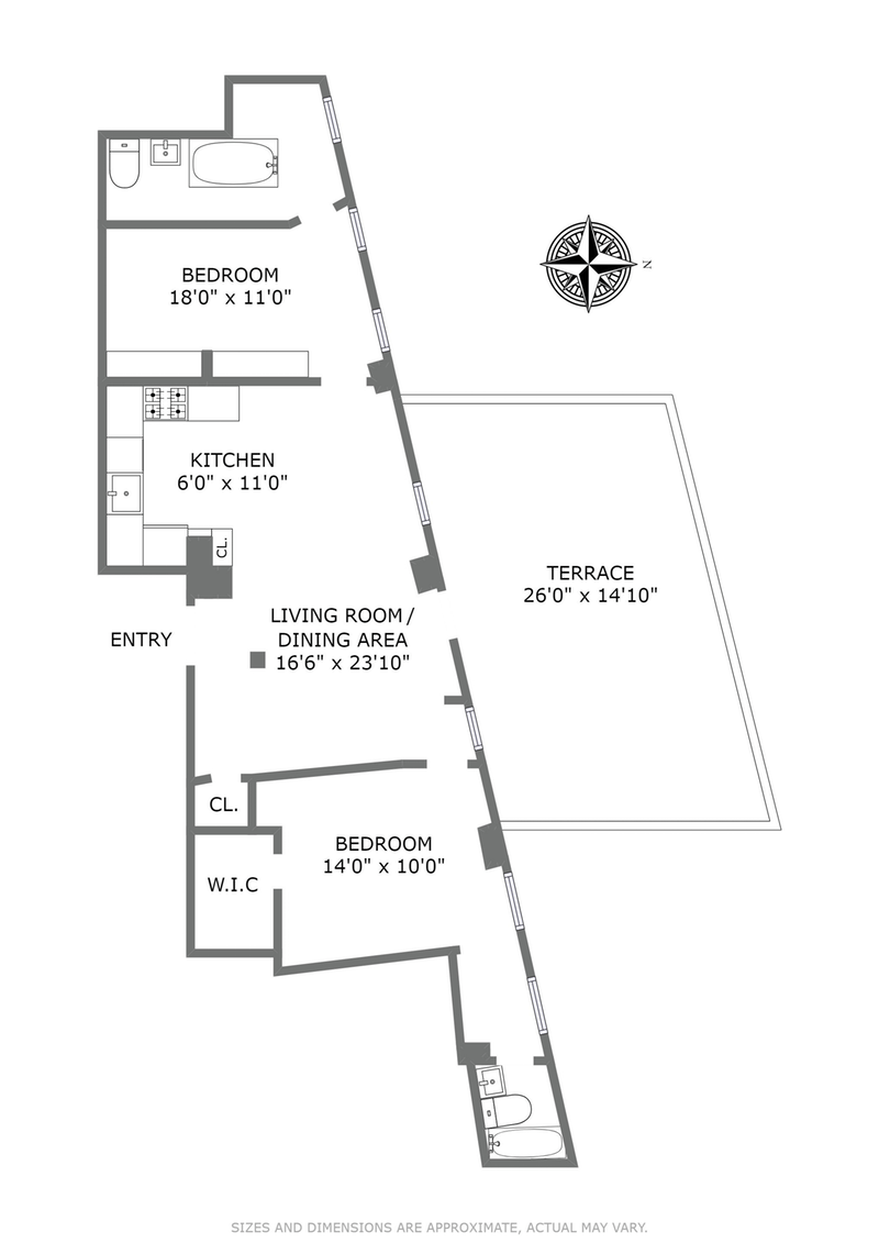 Floorplan for 2166 Broadway, 17A