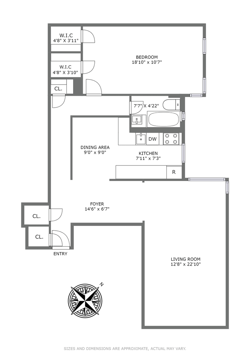 Floorplan for 720 Ft Washington Avenue, 1N