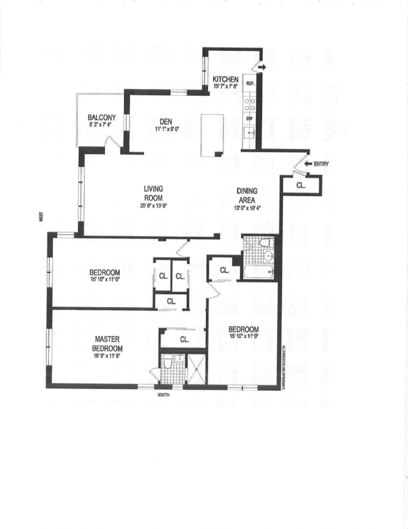 Floorplan for 3050 Fairfield Avenue, 6H