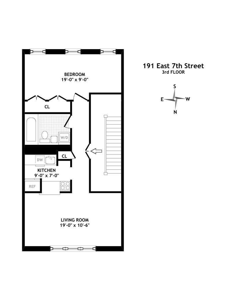Floorplan for 191 East 7th Street, 4