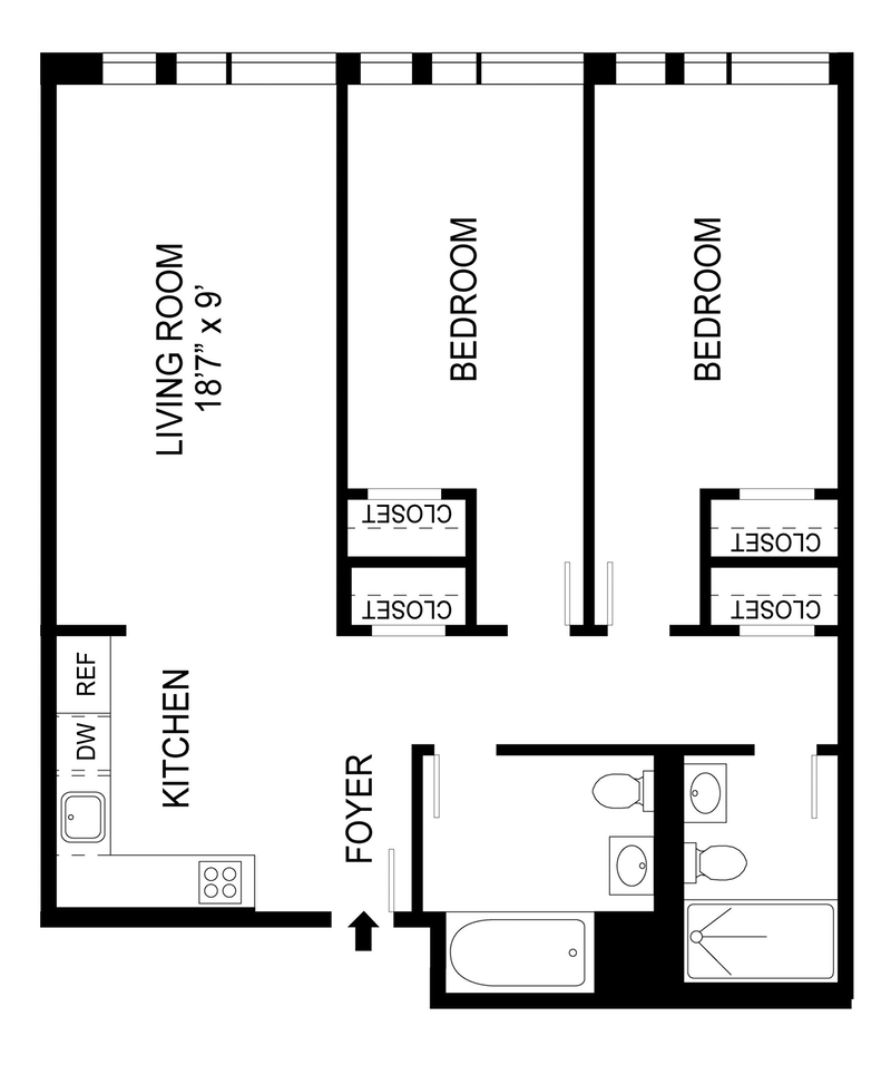 Floorplan for 306 West 142nd Street, 5C