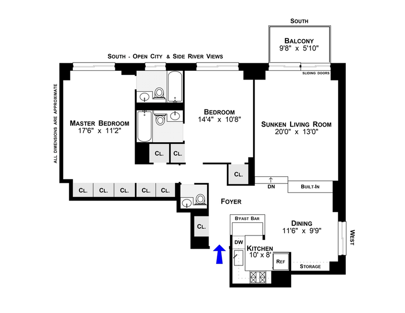 Floorplan for 515 East 79th Street, 17B