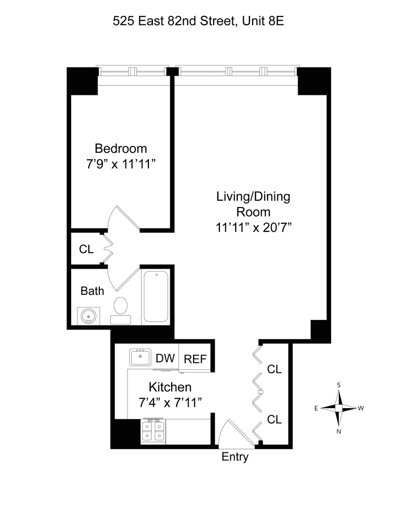 Floorplan for 525 East 82nd Street, 8E