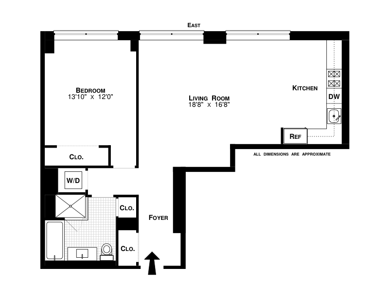 Floorplan for 100 Riverside Boulevard, 6A