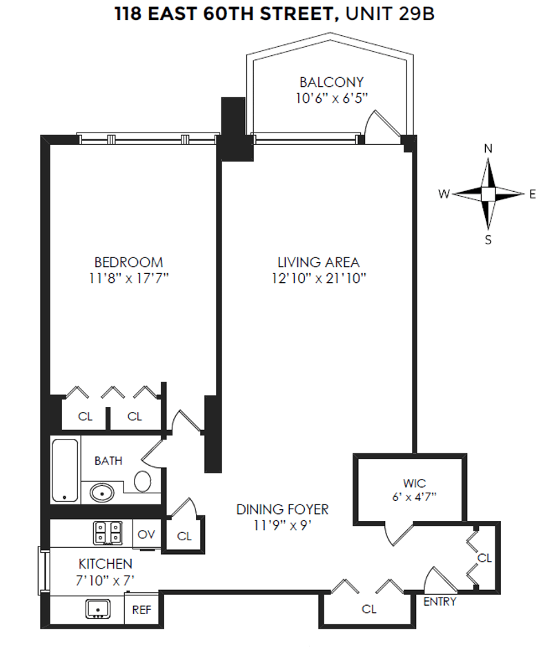 Floorplan for 118 East 60th Street, 29B