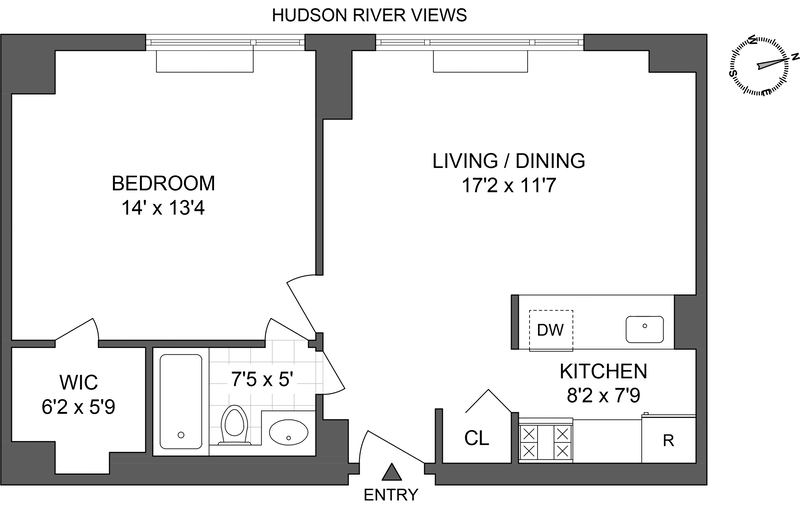 Floorplan for 250 South End Avenue, 16A