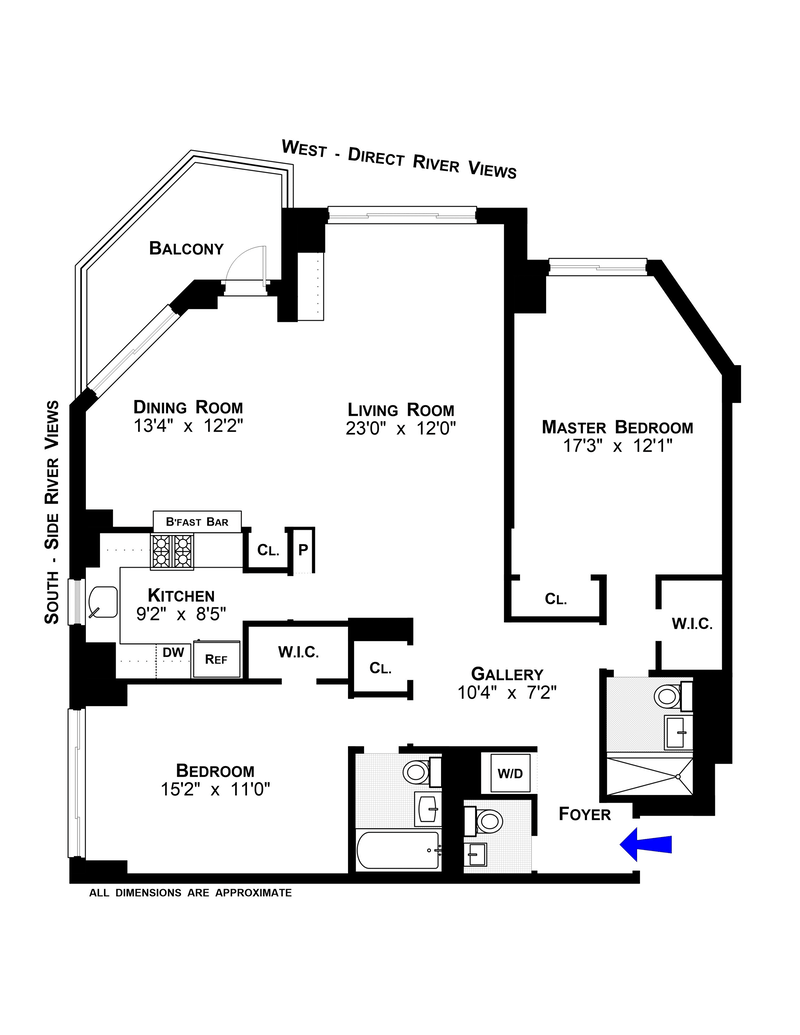 Floorplan for 60 Riverside Drive, 18D