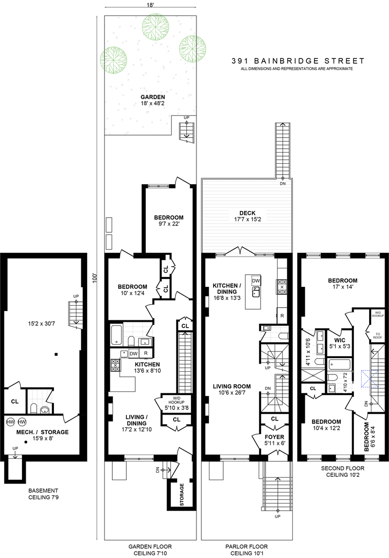 Floorplan for 391 Bainbridge Street