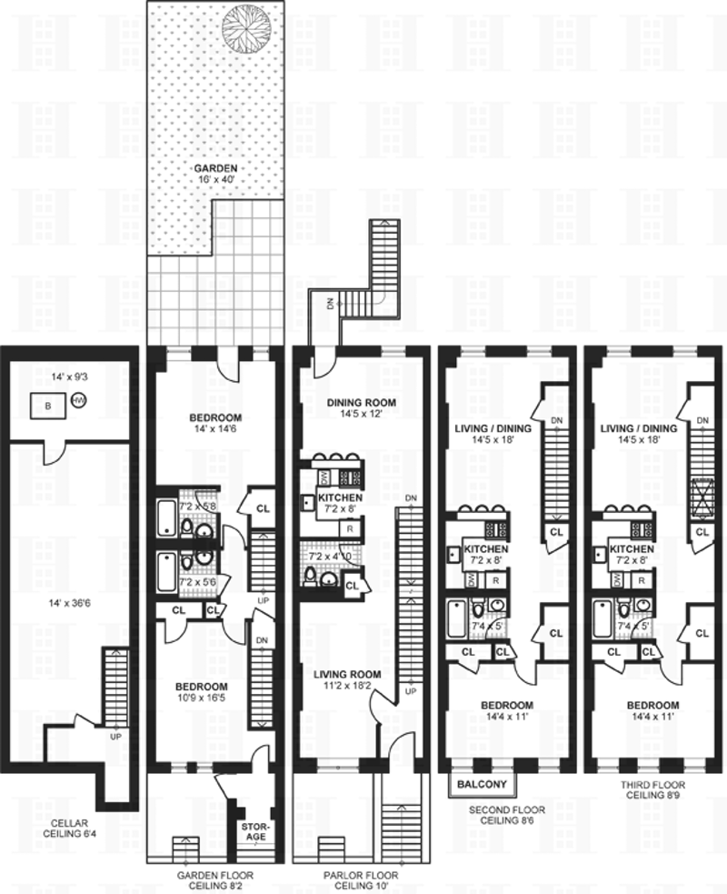 Floorplan for 164 West 133rd Street, 2
