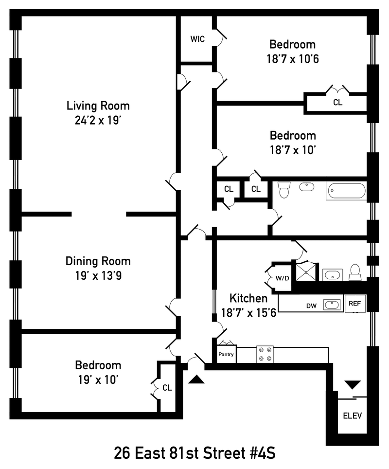 Floorplan for 26 East 81st Street, 4S