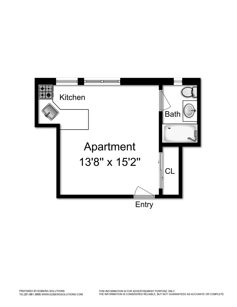 Floorplan for 8829 Kennedy Blvd, B6