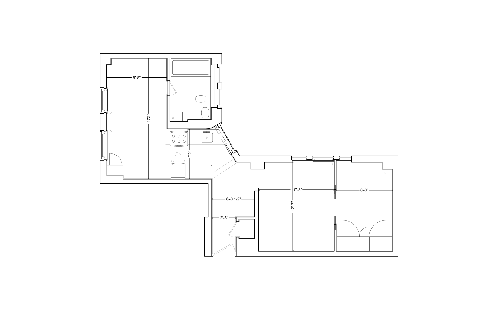 Floorplan for 545 West 111th Street, 5M