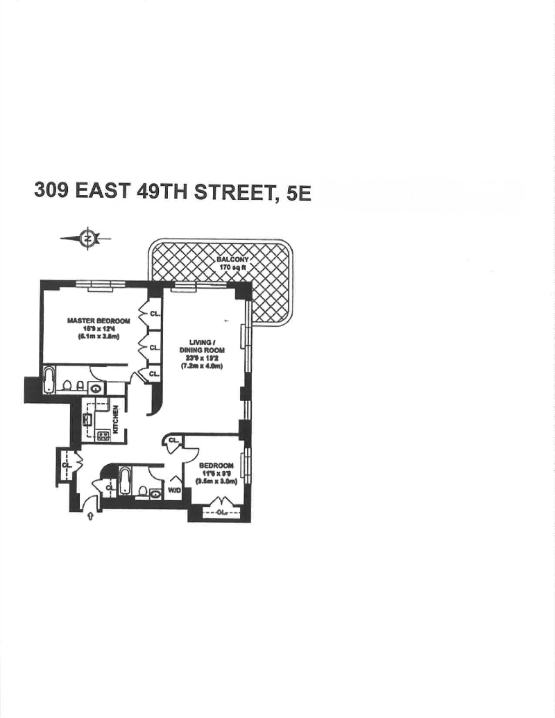 Floorplan for 309 East 49th Street