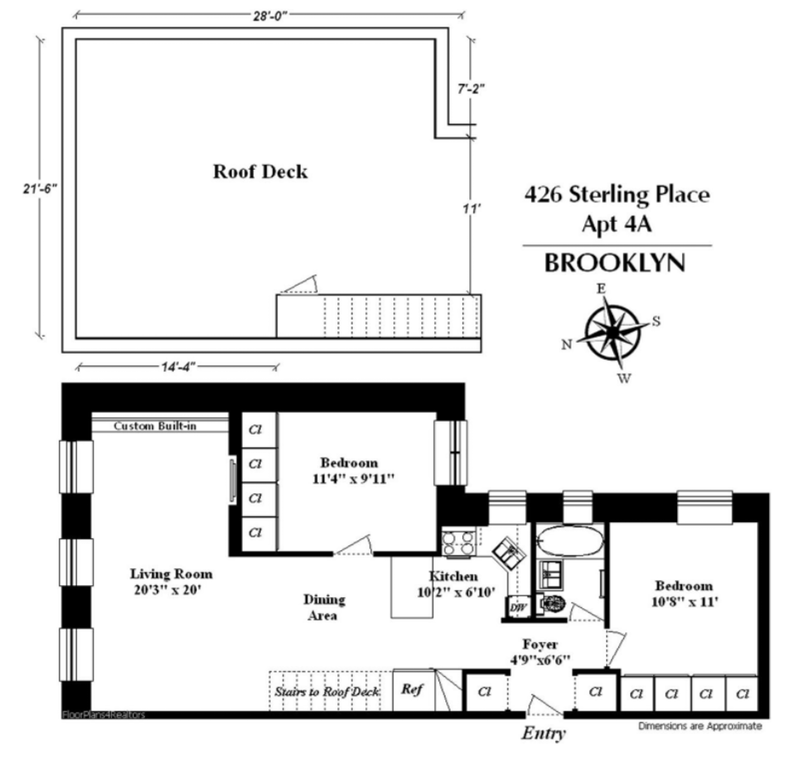 Floorplan for 426 Sterling Place, 4A