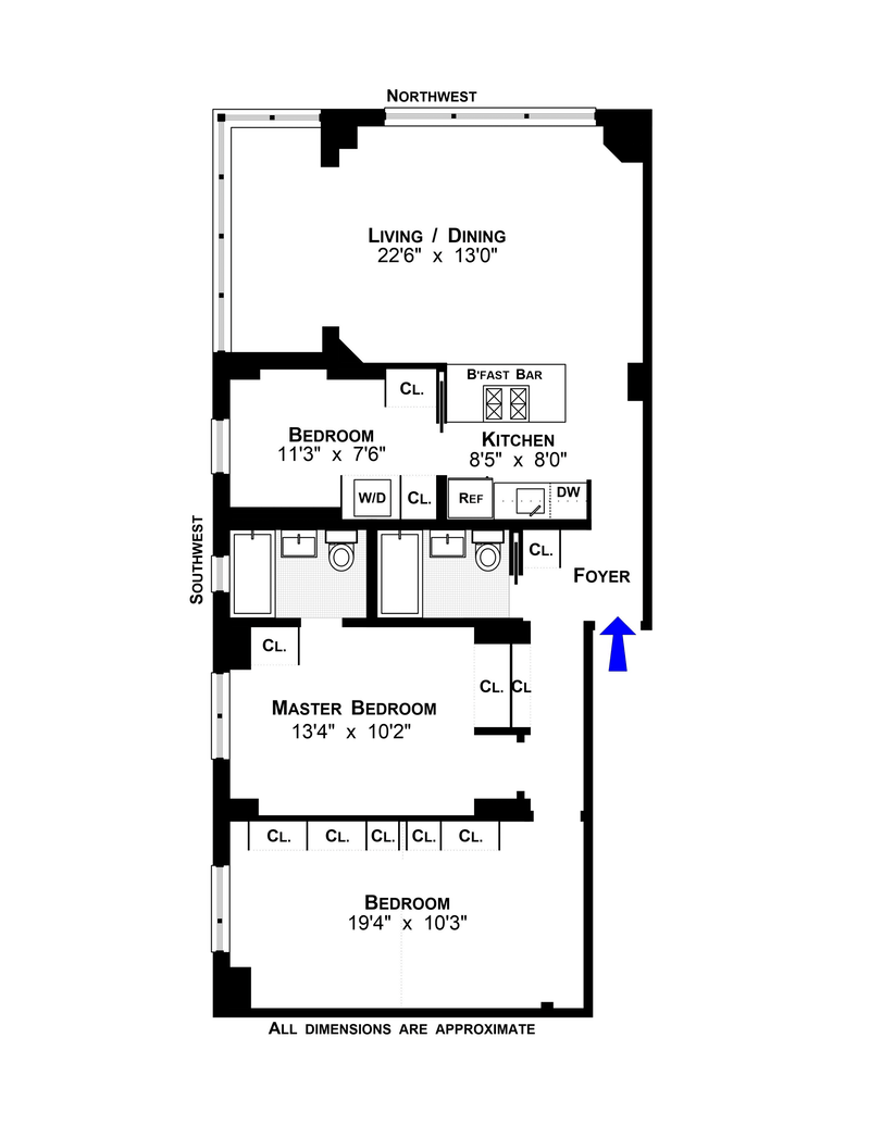 Floorplan for 413 Grand Street