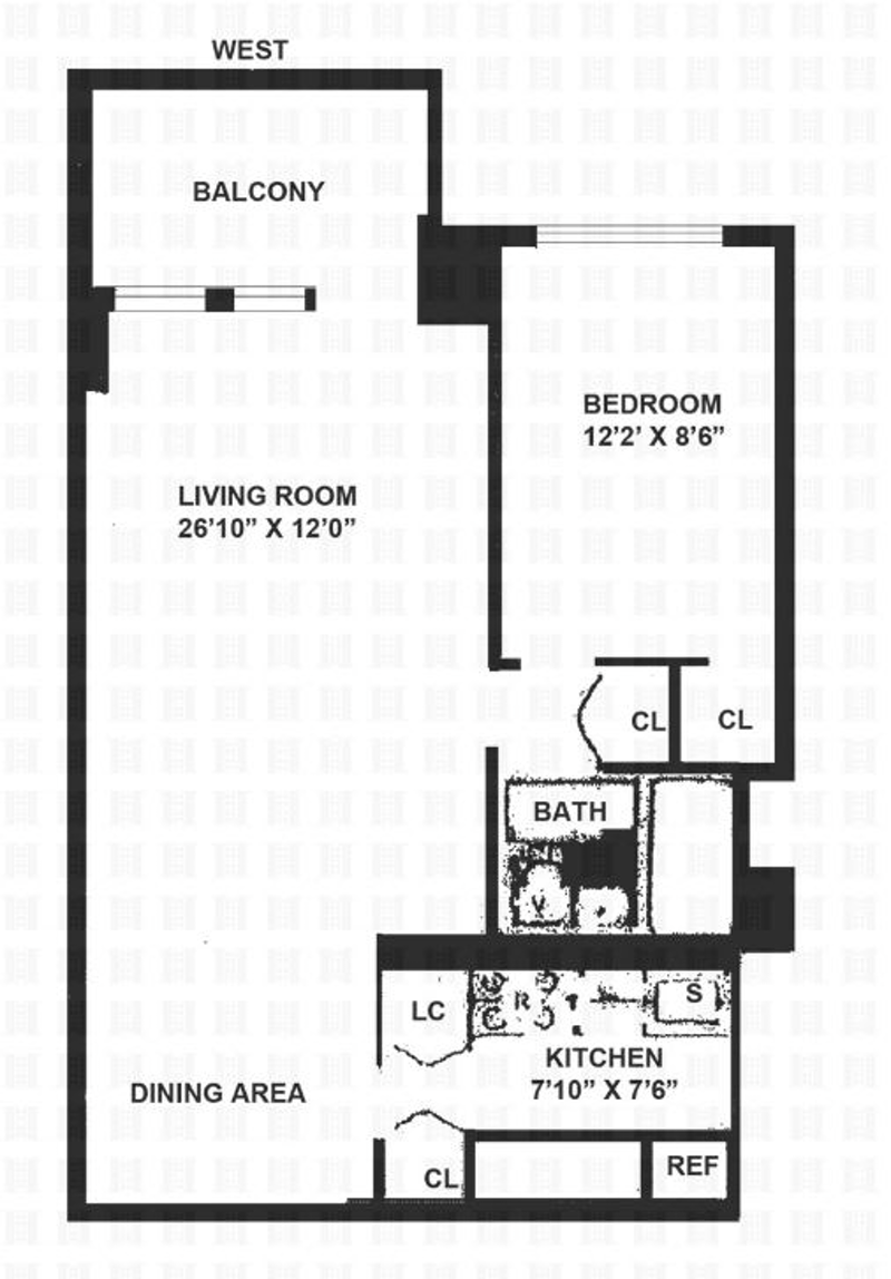 Floorplan for 250 East 87th Street, 24E