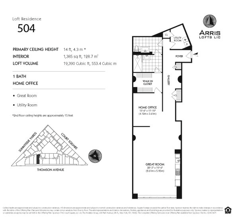 Floorplan for 27-28 Thomson Avenue, 504