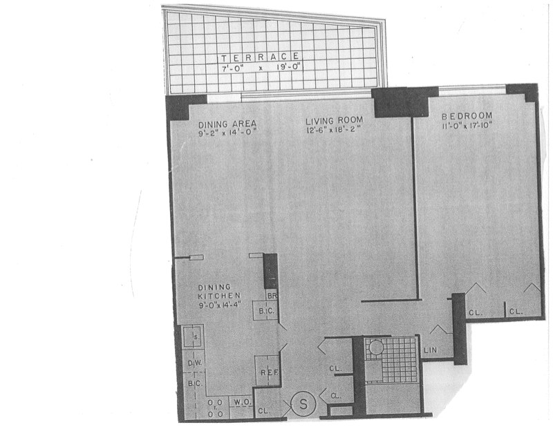 Floorplan for 2500 Johnson Avenue, 12S