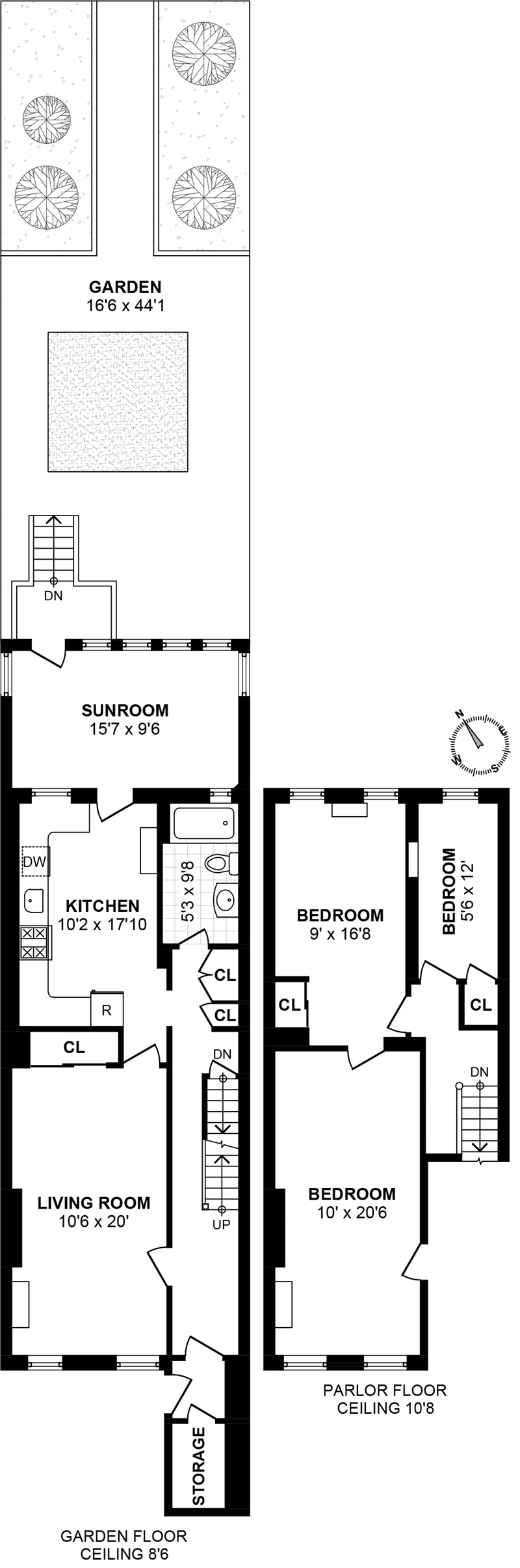 Floorplan for 363 Sixth Street, GARDEN