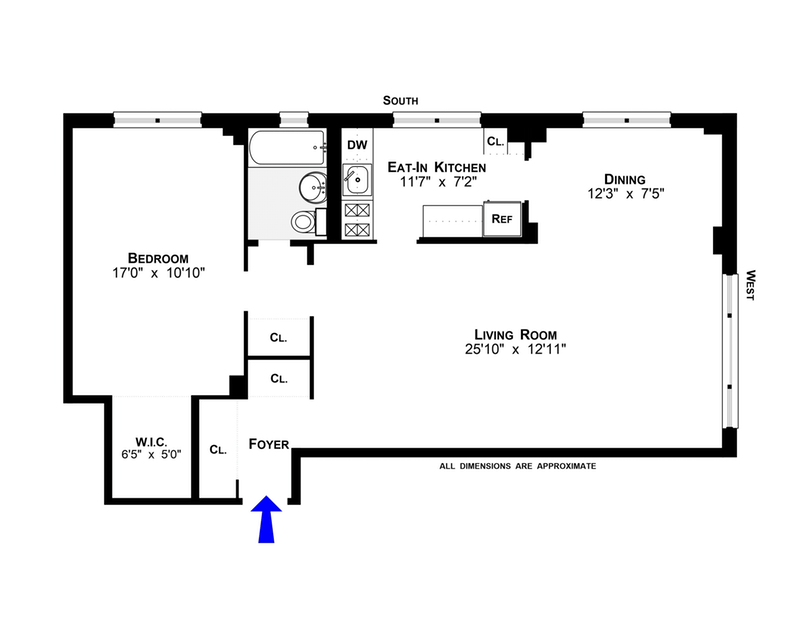 Floorplan for 201 East 37th Street, 8D