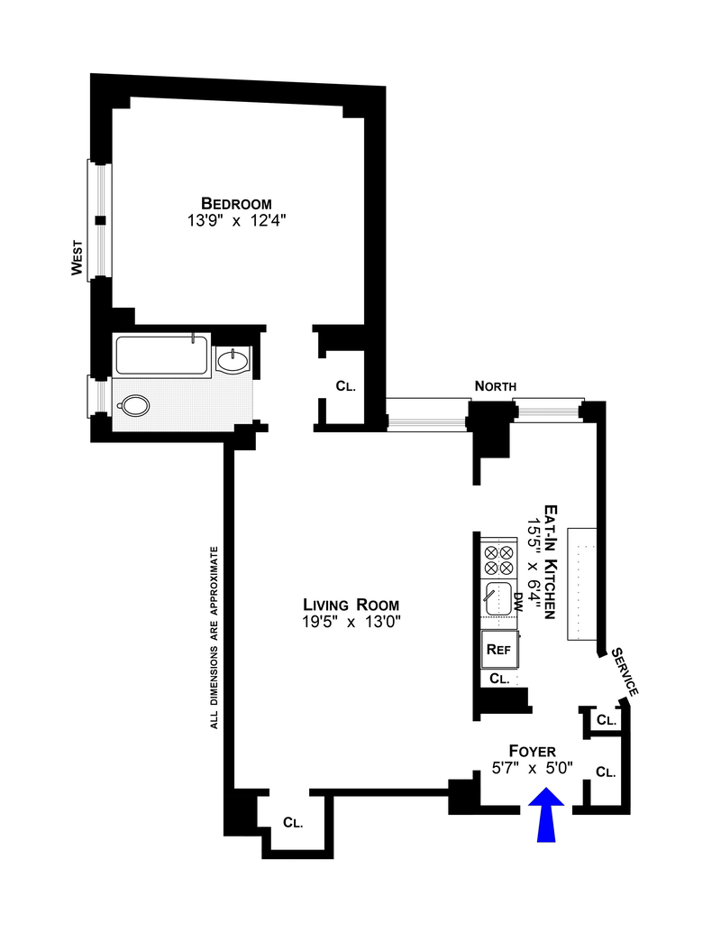 Floorplan for 639 West End Avenue, 3C