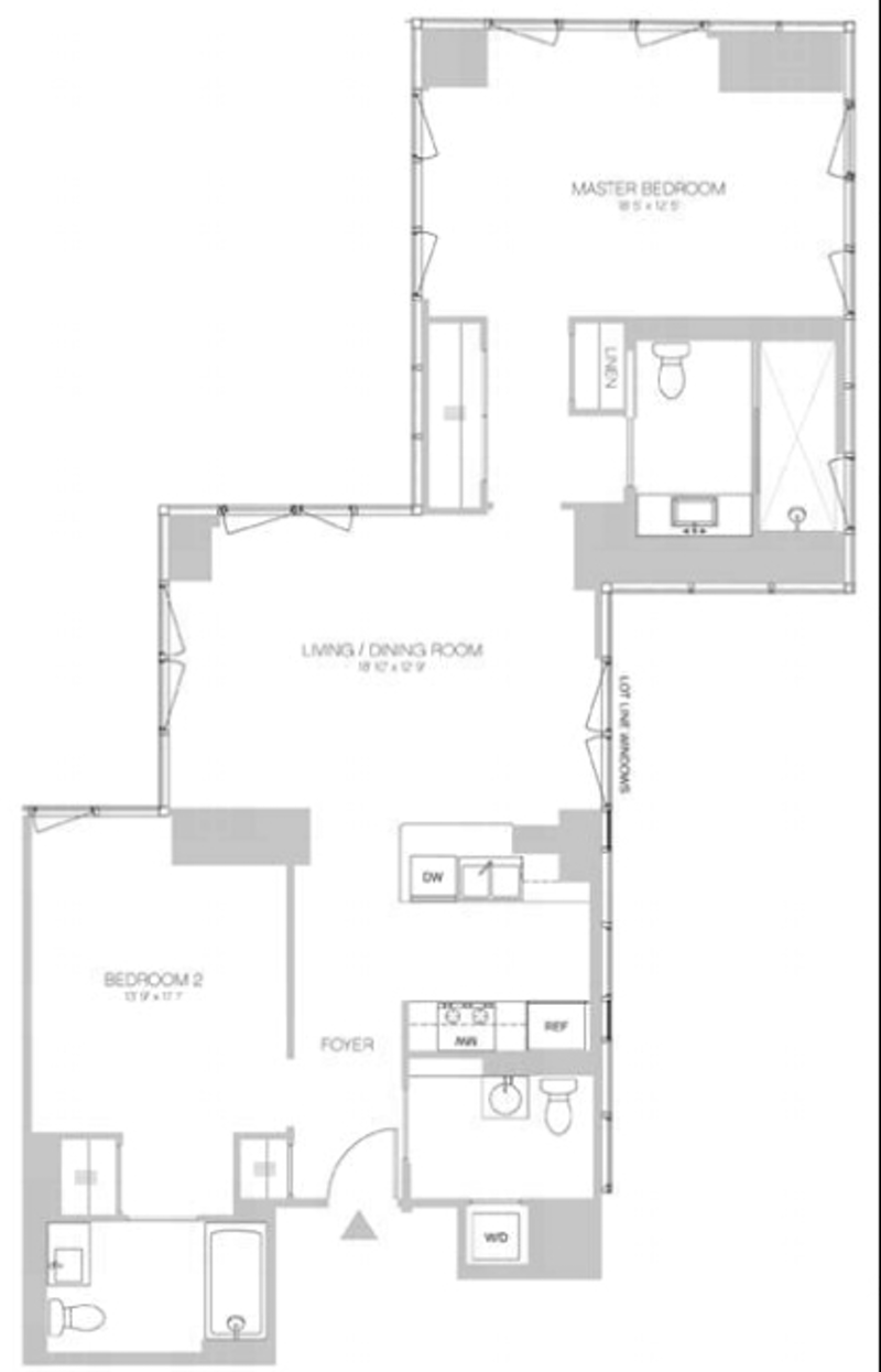 Floorplan for 57 Reade Street, 15F