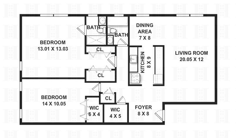 Floorplan for 3636 Fieldston Road