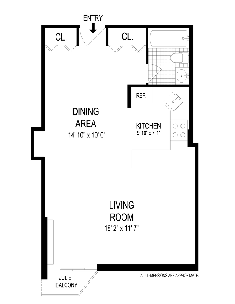 Floorplan for 215 East 24th Street, 304