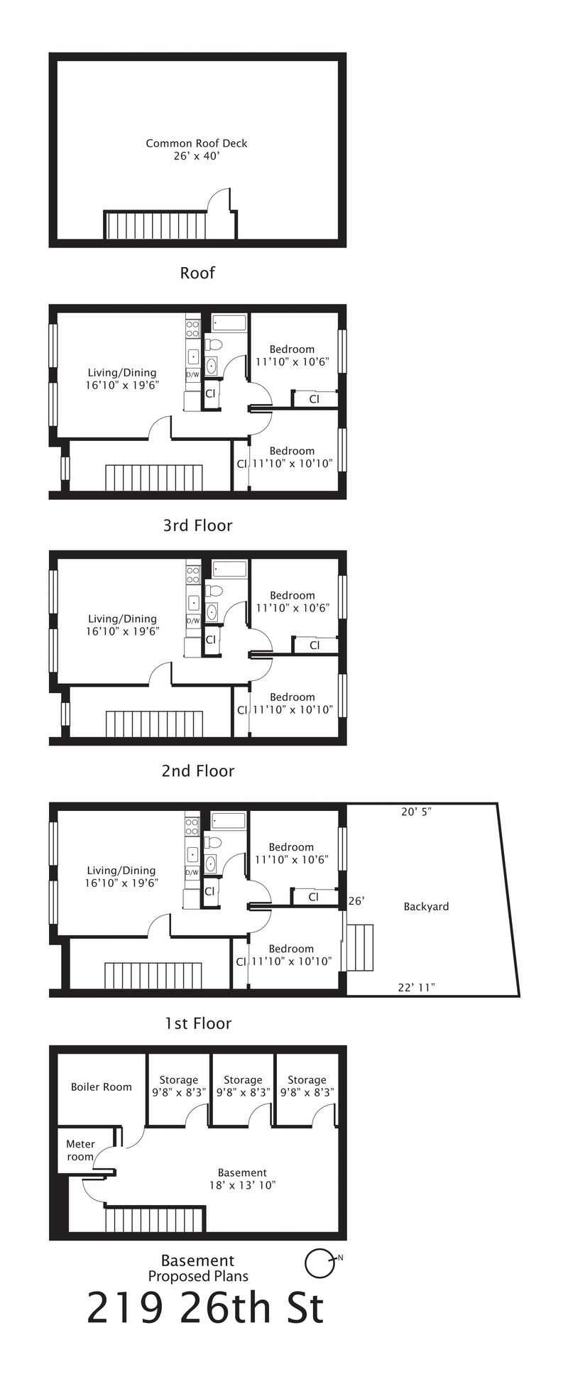 Floorplan for 219 26th Street