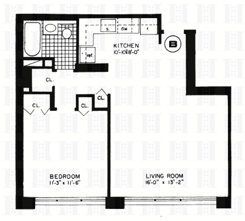 Floorplan for 333 East 45th Street, 17B