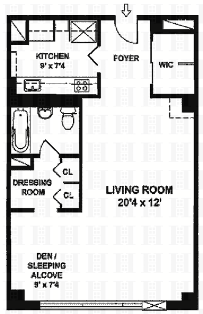 Floorplan for 372 Central Park West, 11E