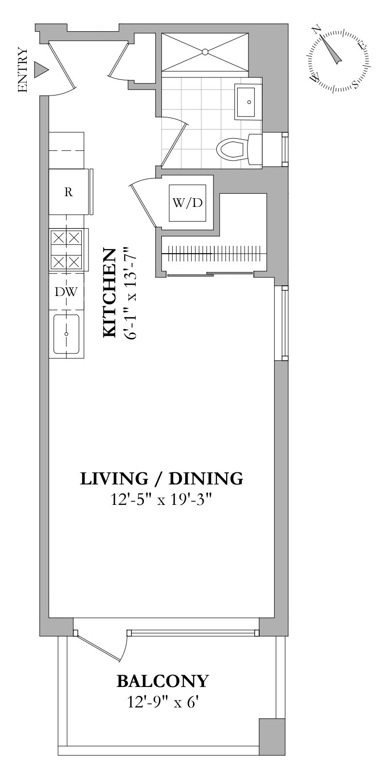 Floorplan for 58 West 129th Street, 2C