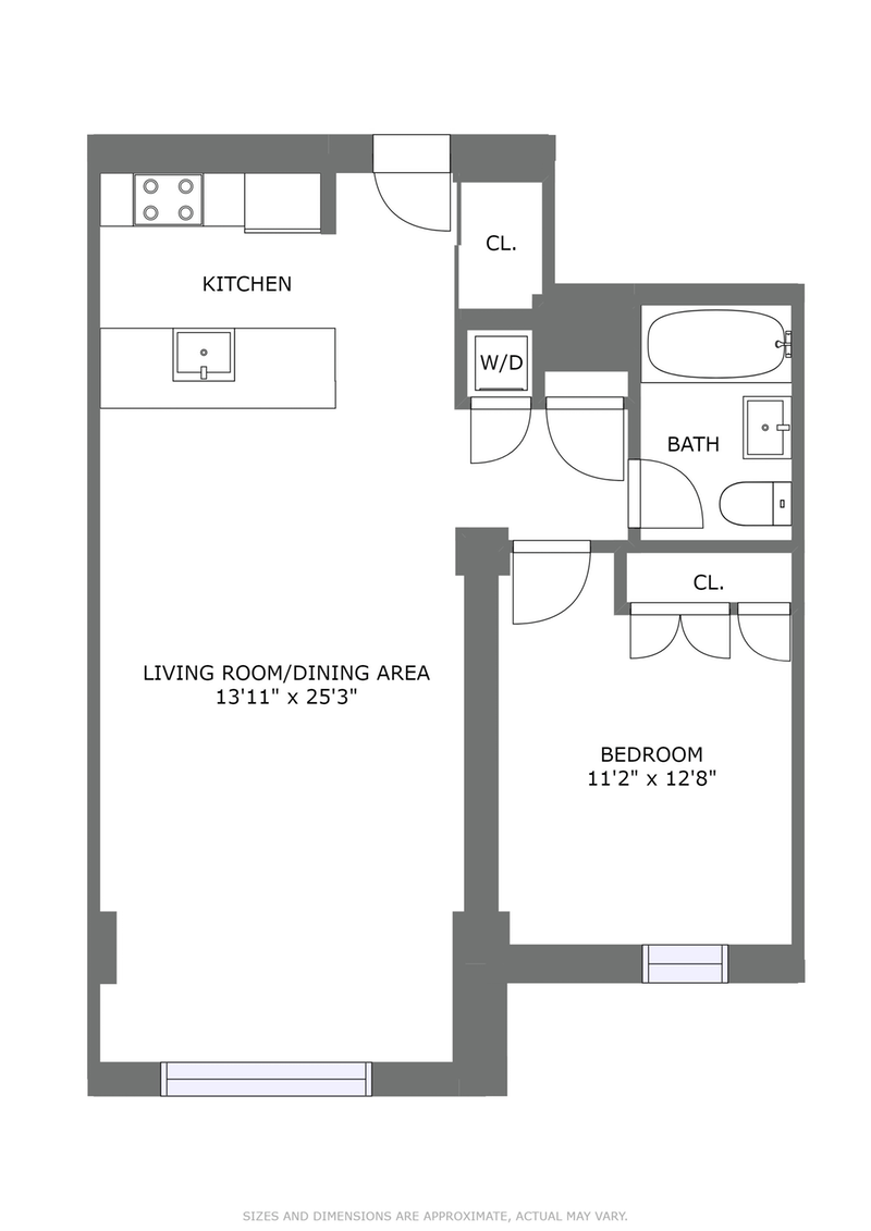 Floorplan for 85 Adams Street, 3C
