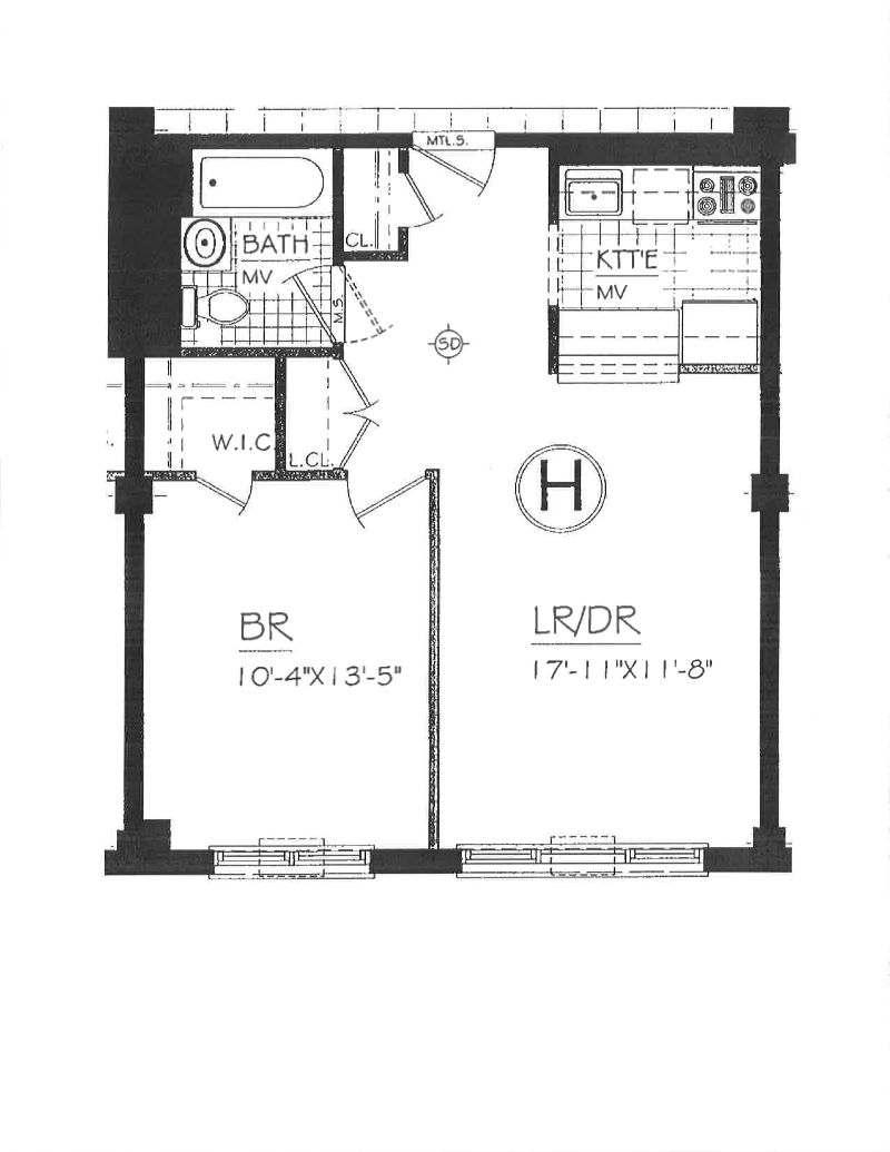 Floorplan for 279 West 117th Street, 3H
