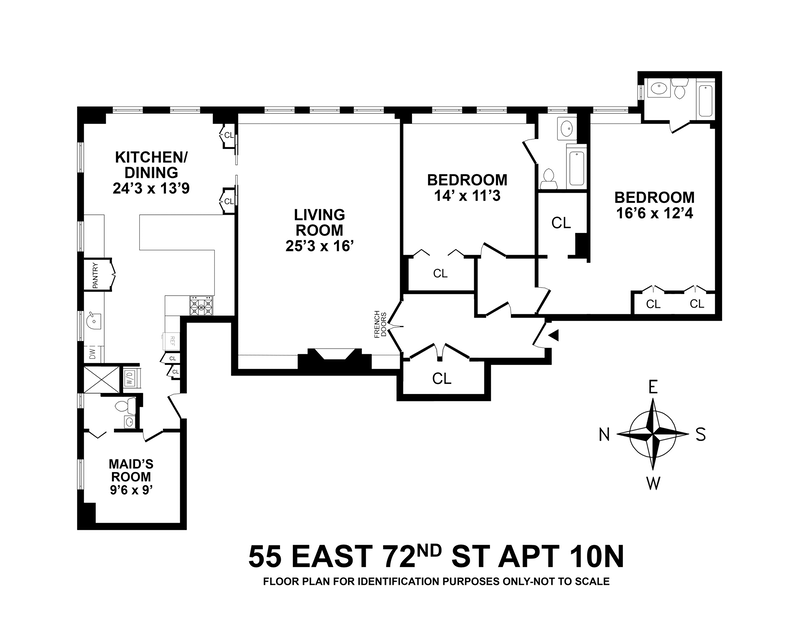 Floorplan for 55 East 72nd Street, 10