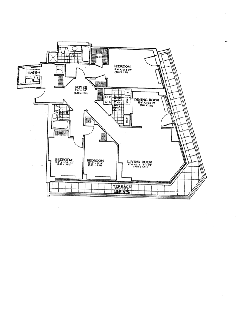 Floorplan for 201 West 72nd Street, 18A