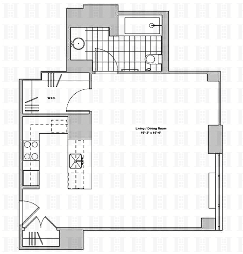 Floorplan for 322 West 57th Street, 24Q