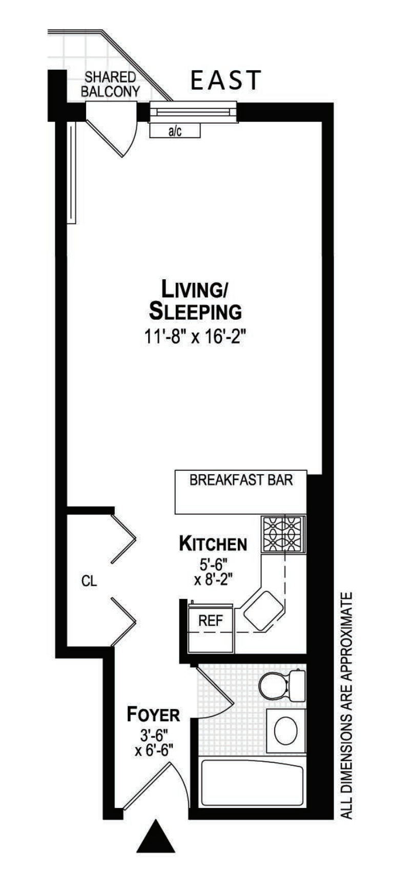 Floorplan for 211 Thompson Street, 3M